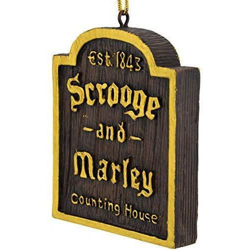 A Christmas Carol Scrooge & Marley Counting House Sign Ornament