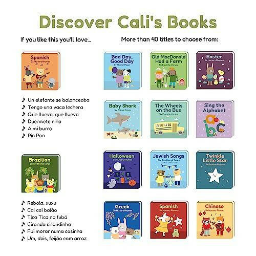Cali's Books French Nursery Rhymes Sound Book for Toddlers 1-3. Bilingual Books for 1 Year Old French Baby Book - The European Gift Store