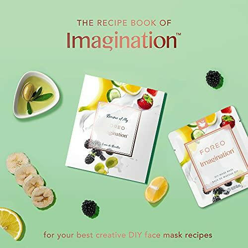 FOREO Imagination DIY Face Mask Base (10 sachets x 0.21 Fl. Oz.) For All Skin Types + Mini Cookbook, Absorption-Enhancing, Antioxidant Rich, Hydrating, Clean & Safe Formula - The European Gift Store