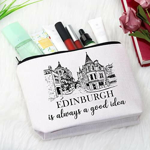 Edinburgh Scotland Souvenir Travel Zipper Makeup Bag - The European Gift Store