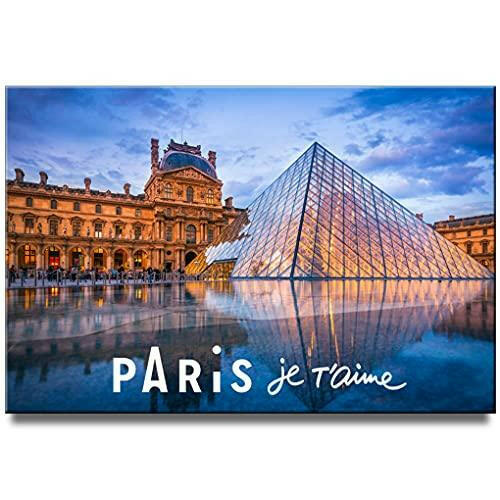 Paris Fridge Magnet France Travel Souvenir Louvre Museum and The Pyramid - The European Gift Store