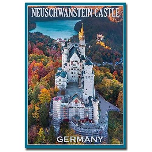 Germany, Schwangau, Neuschwanstein Castle Fridge Magnet Size 2.5" x 3.5" - The European Gift Store