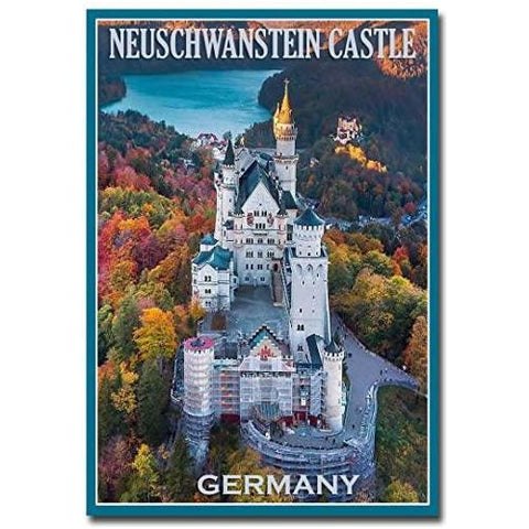 Germany, Schwangau, Neuschwanstein Castle Fridge Magnet Size 2.5" x 3.5"