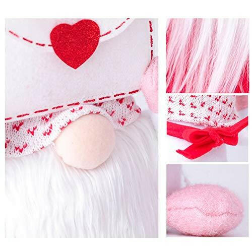 Valentines Day Gnome Plush - Mr and Mrs Scandinavian Tomte Elf Decorations - The European Gift Store