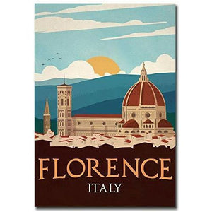 Florence Italy Vintage Travel Art Refrigerator Magnet Size 2.5" x 3.5" - The European Gift Store