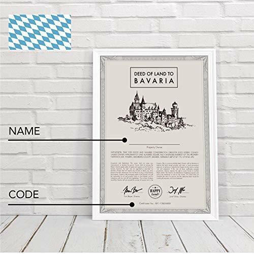 Real Piece of Land - Bavaria | Unusual Gift for Family and Friends | Personalized Land Owner's Certificate
