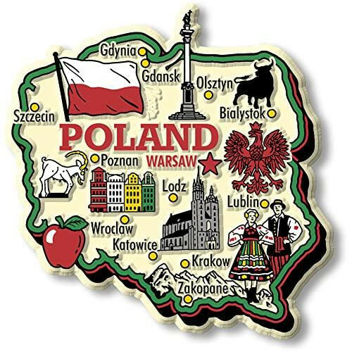 Poland Jumbo Country Map Magnet by Classic Magnets, Collectible Souvenirs
