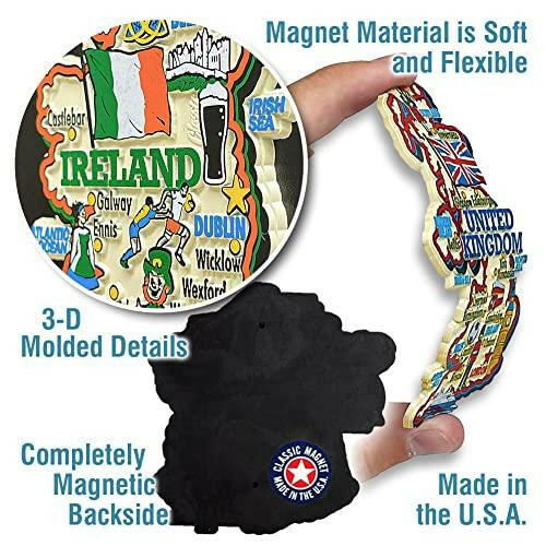 United Kingdom Jumbo Country Map Magnet by Classic Magnets, Collectible Souvenirs Made in The USA - The European Gift Store