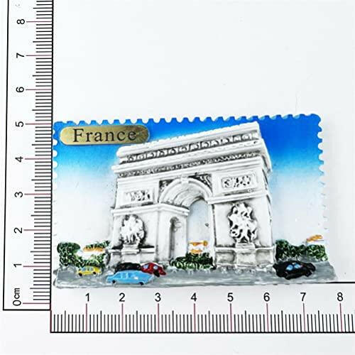 Paris Arc de Triomphe France Refrigerator Magnet Travel Souvenir Fridge Decoration Magnetic Sticker Hand Painted Craft Collection - The European Gift Store