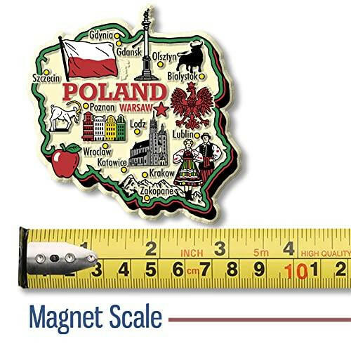 Poland Jumbo Country Map Magnet by Classic Magnets, Collectible Souvenirs - The European Gift Store
