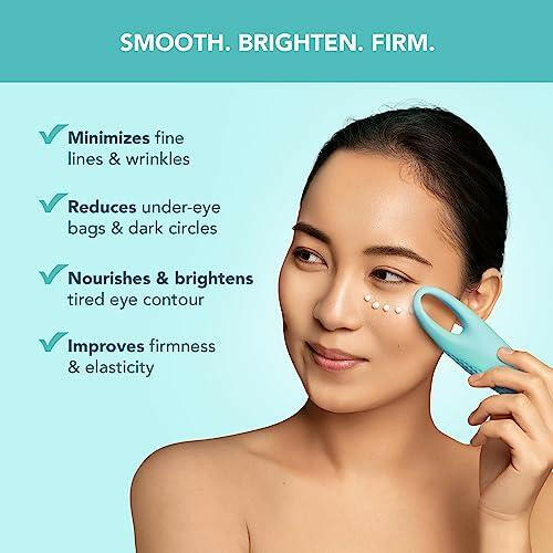 FOREO IRIS C-Concentrated Brightening Eye Cream for Dark Circles and Puffiness - Under Eye Brightener - Hyaluronic Acid - Antioxidant - Vegan - Travel Size - All Skin Types - 0.5 oz - The European Gift Store