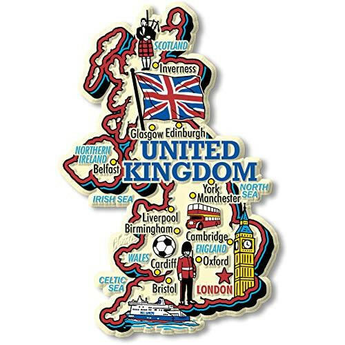 United Kingdom Jumbo Country Map Magnet by Classic Magnets, Collectible Souvenirs Made in The USA - The European Gift Store