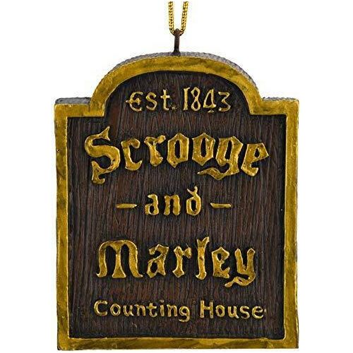 A Christmas Carol Scrooge & Marley Counting House Sign Ornament - The European Gift Store