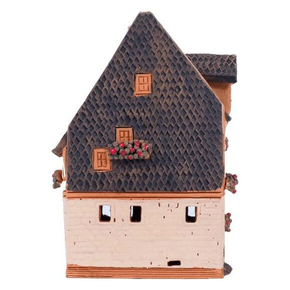 Midene Ceramic Christmas Village Houses Collection - Handmade Miniature of Historic Dürer's House in Nuremberg, Germany - Candle, Cone Incense Holder R250
