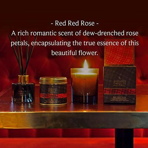 Shearer Candles Red Red Rose Large Scented Tartan Tin Candle