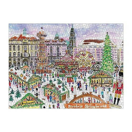 Dresden Striezelmarkt Christmas Market 1000 Piece Puzzle 27" x 20" - The European Gift Store