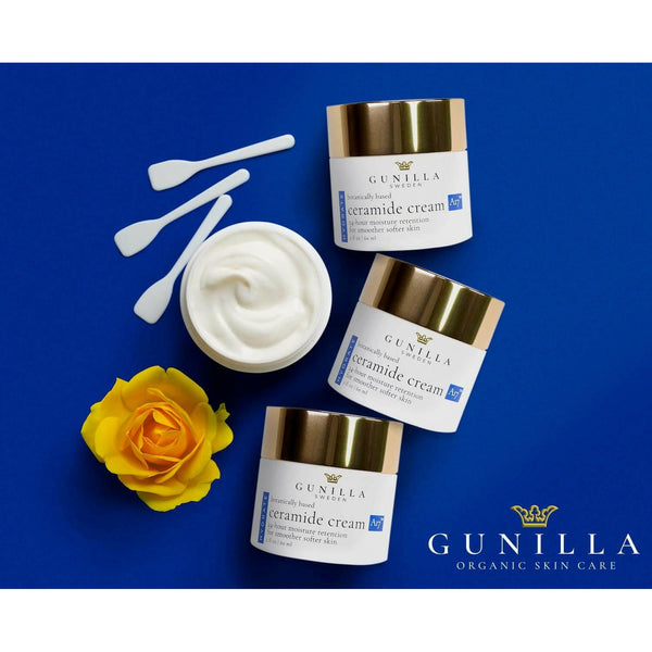 GUNILLA Ceramide Cream A17-24-Hour Anti-Aging Moisturizer - Plump, Soften & Reduce the Appearance of Wrinkles. 17 Actives & Herbals. Plant-Based. No Added Fragrance. Vegan. (2 oz) - The European Gift Store