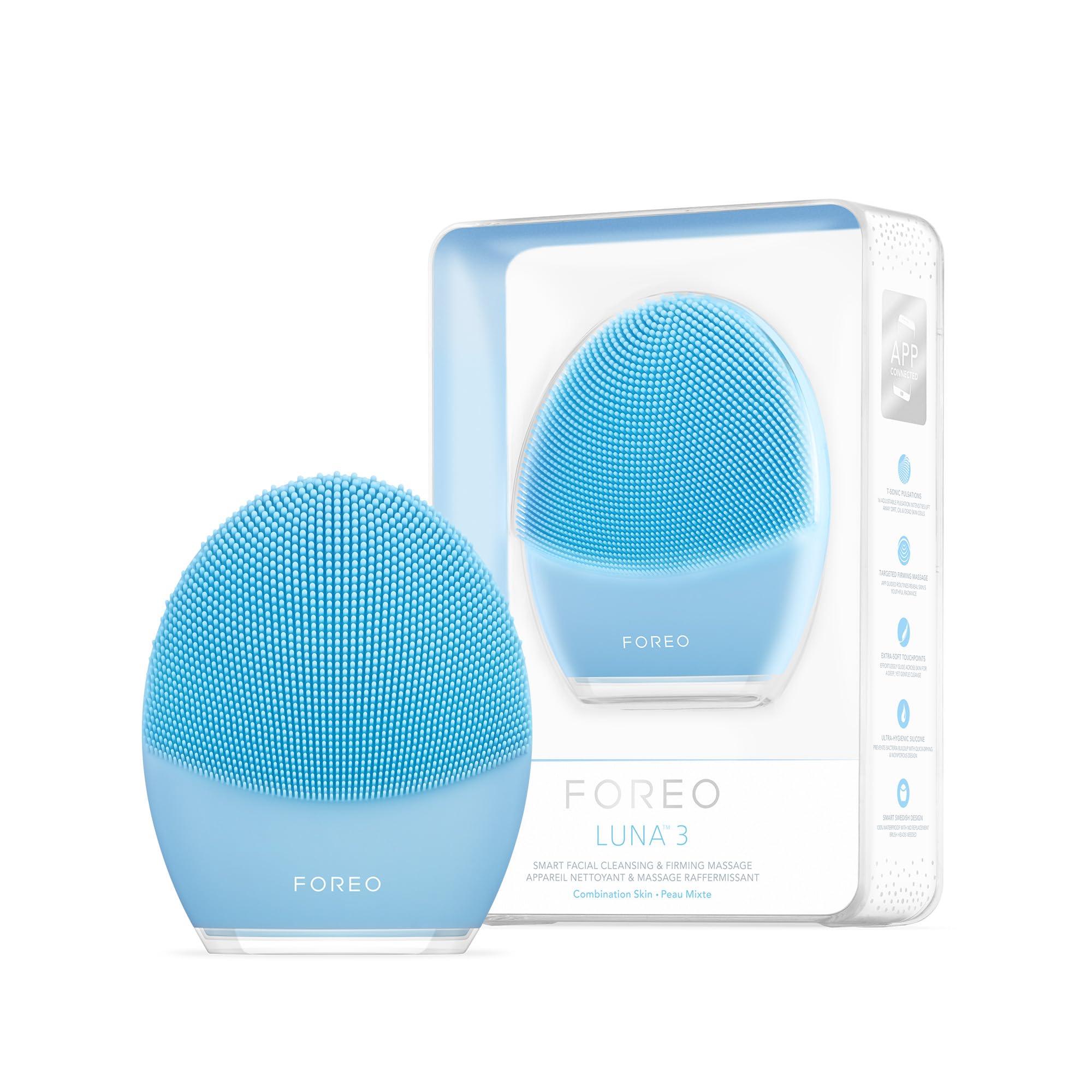 FOREO LUNA 3 Facial Cleansing Brush | Combination skin | Anti Aging Face Massager | Enhances Absorption of Facial Skin Care Products | For Clean & Healthy Face Care | Simple & Easy | Waterproof - The European Gift Store