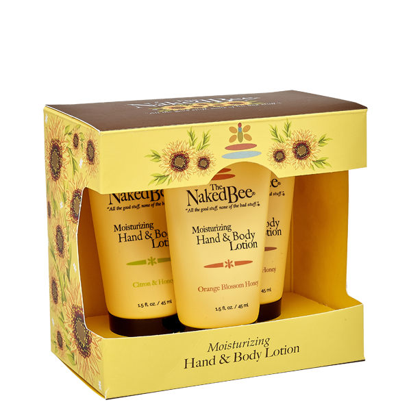 The Naked Bee - Hand and Body Lotion Trio | The European Gift Store.