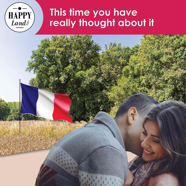 happylandgifts® Valentine's Day Gift | Real Piece of Land in France - The Land of Love | More Fancy Than red Roses | Personalized Title deed with Desired Name to Write in Yourself - The European Gift Store