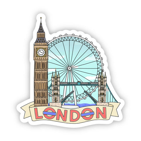 London Eye, Big Ben, and Tower Bridge Sticker - The European Gift Store