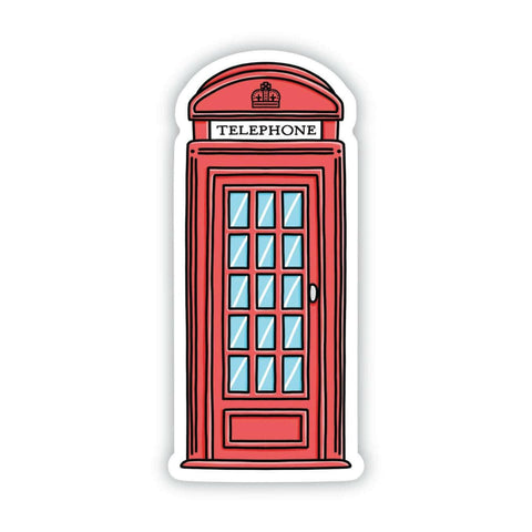London Red Phone Box Sticker - The European Gift Store
