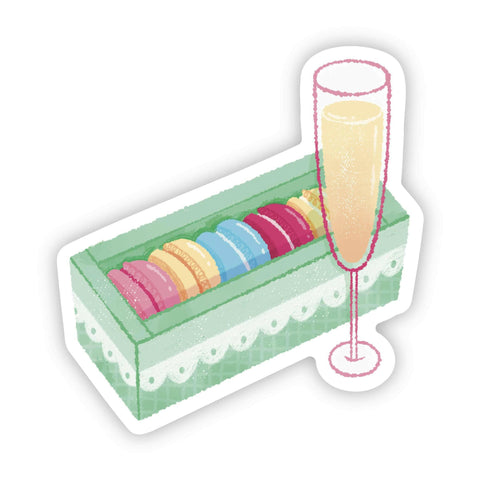 Macarons & Wine Sticker - The European Gift Store