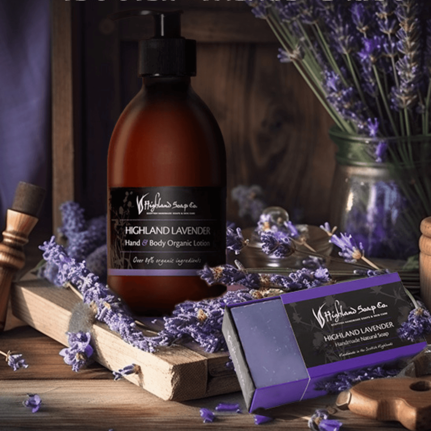 Highland Lavender Hand &amp; Body Lotion 300ml - The European Gift Store