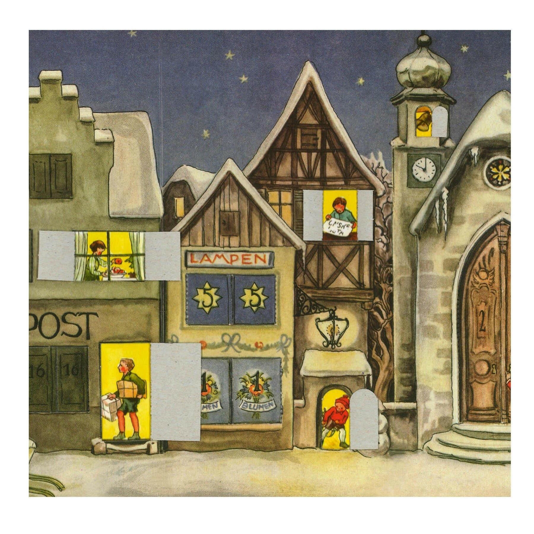 Little Town Advent Calendar from 1940&