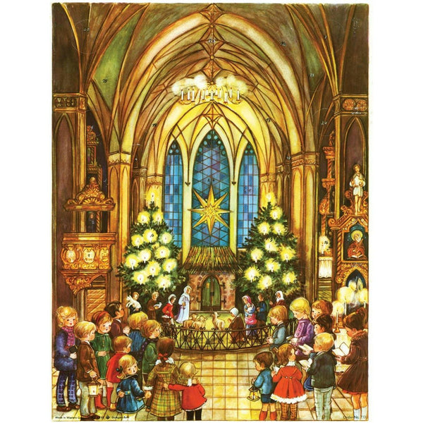 Stained Glass Church Nativity Advent Calendar - The European Gift Store