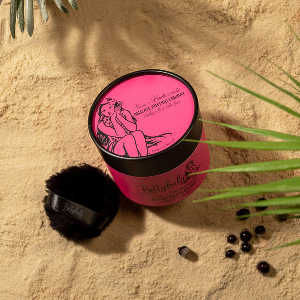 Dusting powder with puff. Rum & Blackcurrant - The European Gift Store