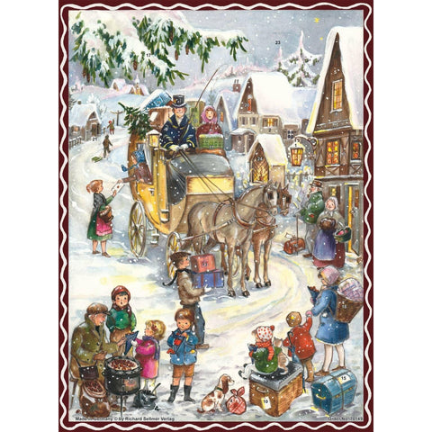 European Sleigh Ride Village Advent Calendar