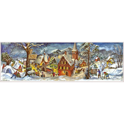 Small German Village Panorama Advent Calendar - The European Gift Store